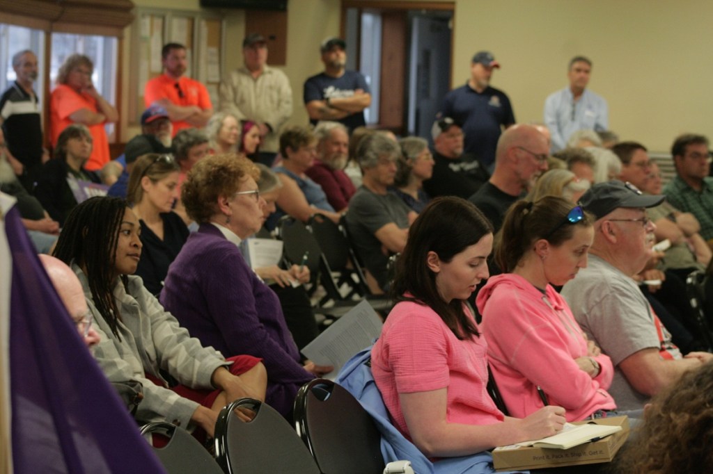 attendees at a meeting about data centers in western New York