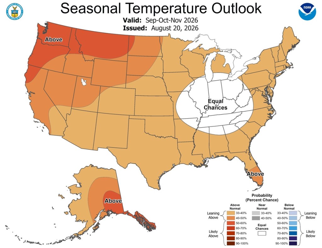 New York fall weather forecast