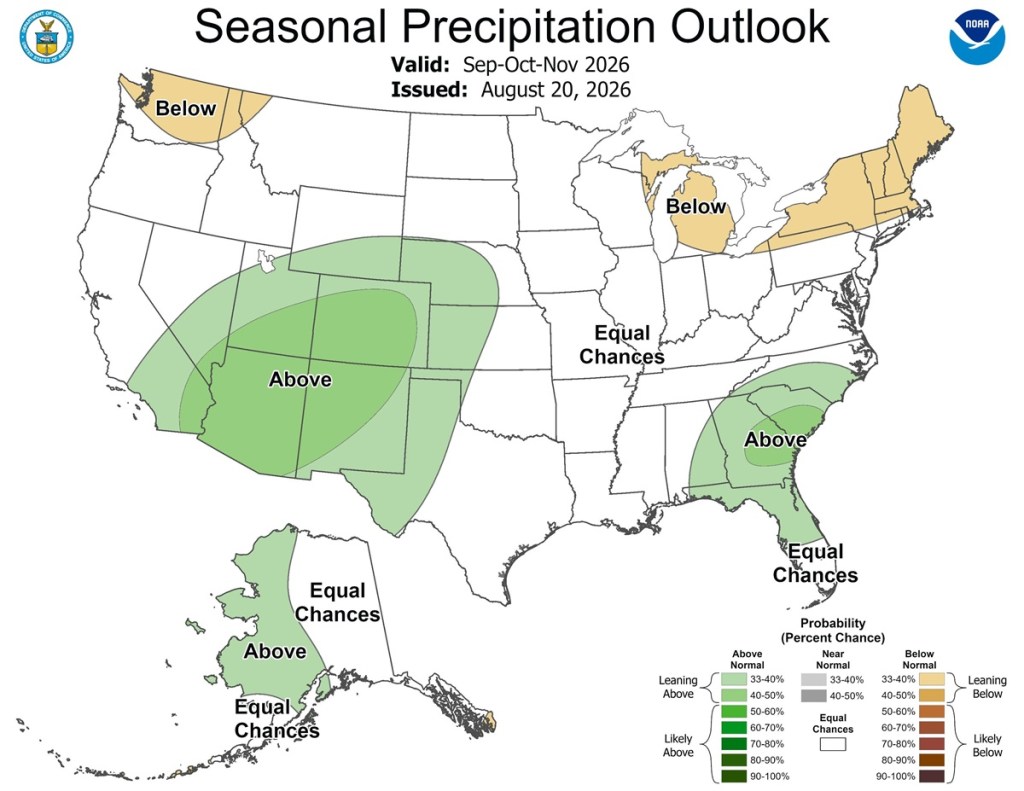 New York fall weather forecast