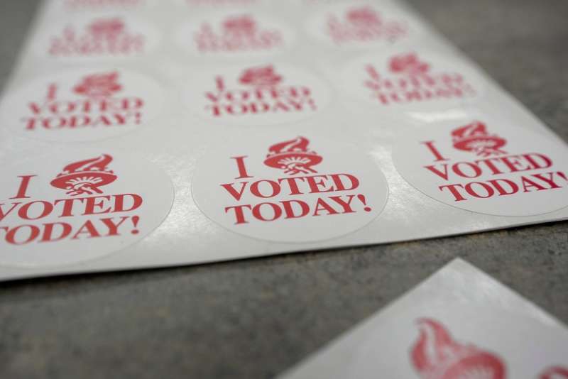 "I Voted Today!" stickers; AI election misinformation