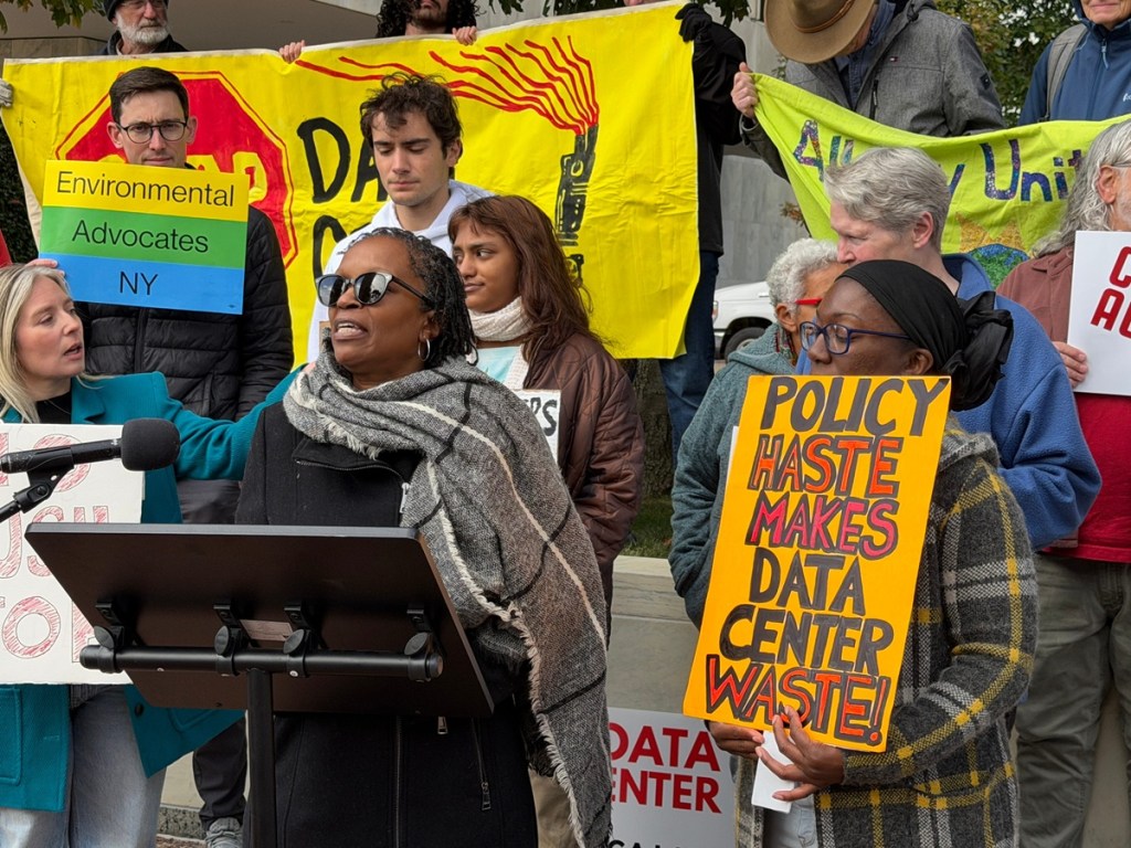 Residents protest New York data centers