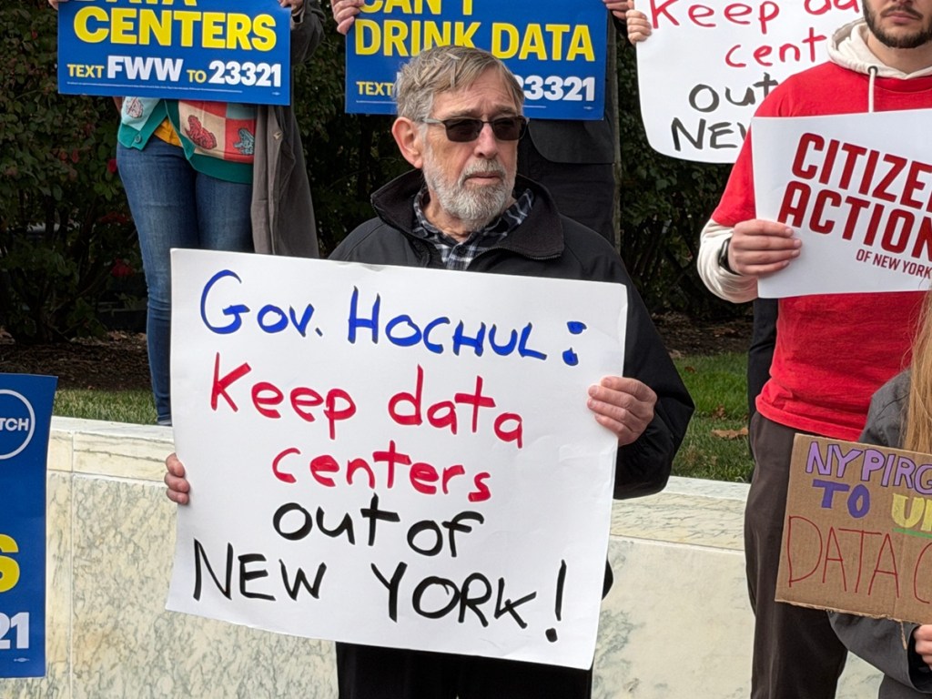 Residents protest New York data centers