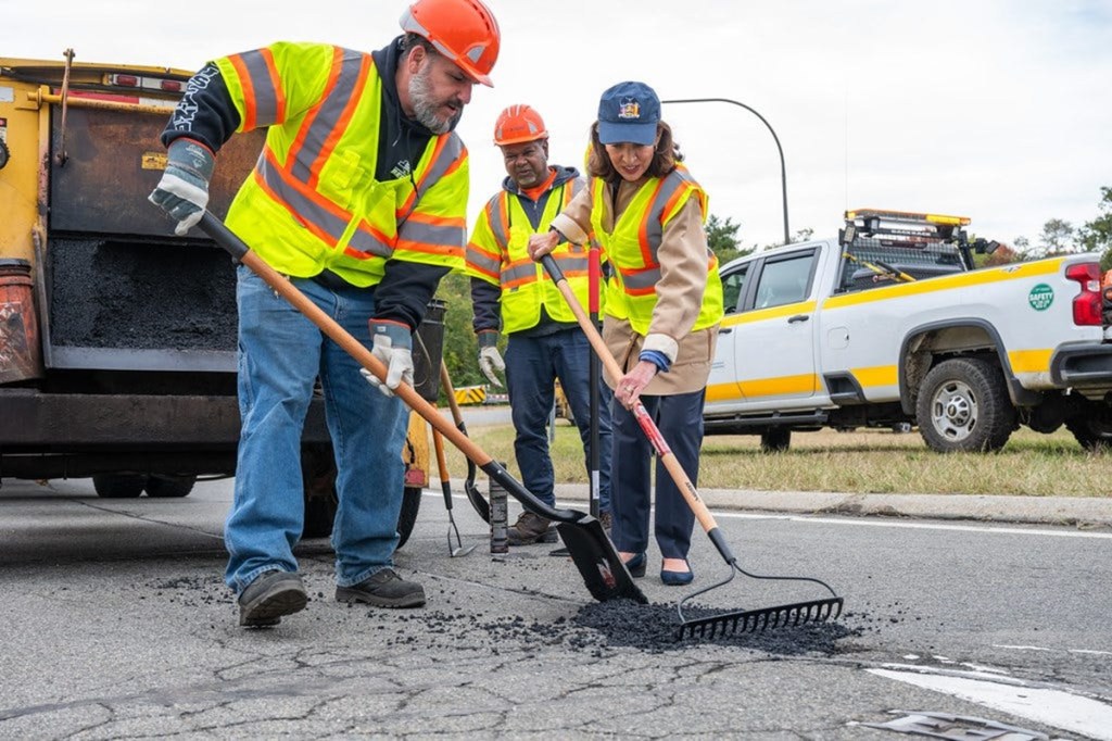 Filling in New York potholes